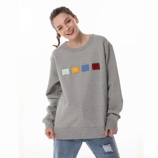 Velcro Pullover Brushed Loose Sweatshirt Men And Women